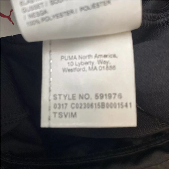 NWT Puma Women's Black Logo Stretch Cleverdry Tech Fitness Shorts Size Large - Picture 13 of 13